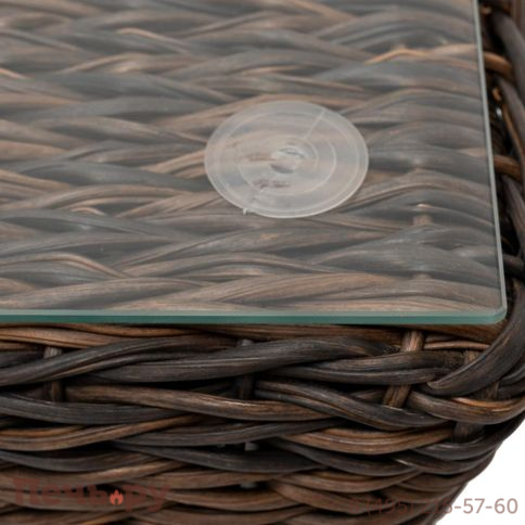 Капучино 4SiS журнальный столик из искусственного ротанга (гиацинт), цвет коричневый фото 5