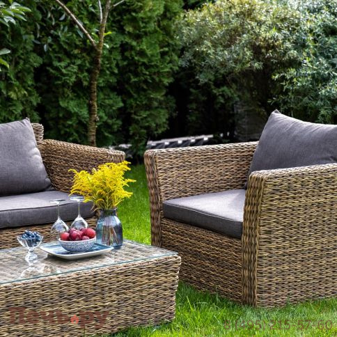 Капучино 4SiS журнальный столик из искусственного ротанга (гиацинт), цвет соломенный фото 3