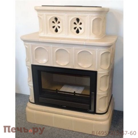 Керамическая печь ABX Karelie, с кафельным цоколем, с теплообменником фото 4
