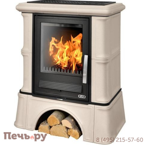 Керамическая печь камин ABX Bavaria LI, с чугунной топкой, с кафельным цоколем фото