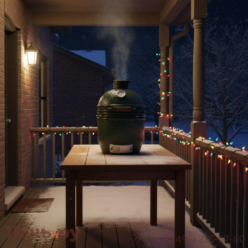 Керамический гриль Green Kamado M фото 3