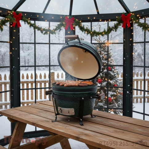 Керамический гриль Green Kamado S фото