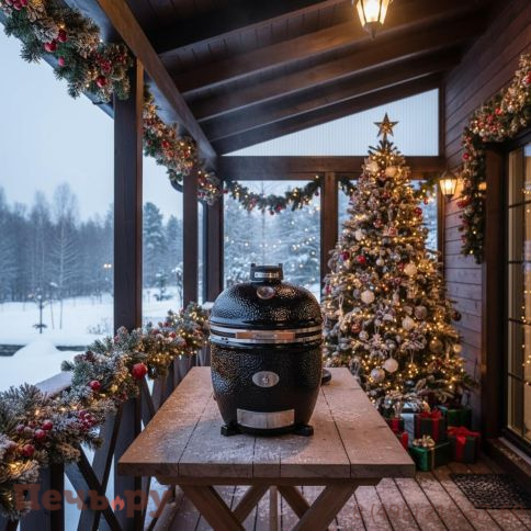 Керамический гриль Monolith Classic Pro Series 2.0 Black без ножек фото 2