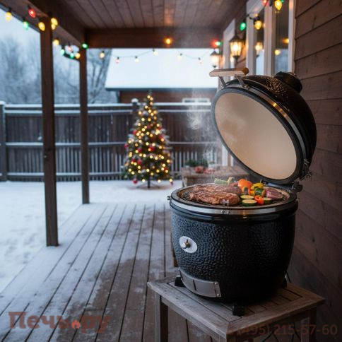 Керамический гриль Monolith Classic Pro Series 2.0 Black без ножек фото 3