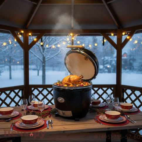 Керамический гриль Monolith Classic Pro Series 2.0 Black без ножек фото