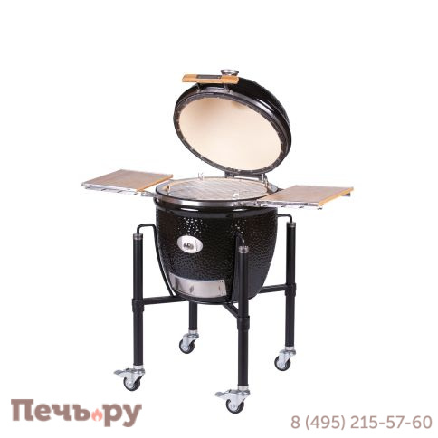Керамический гриль Monolith Classic Pro Series 2.0 Black с боковыми столиками и подставкой фото 10