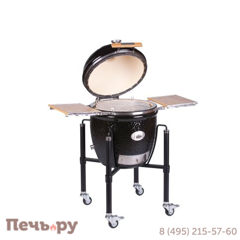 Керамический гриль Monolith Classic Pro Series 2.0 Black с боковыми столиками и подставкой фото 11