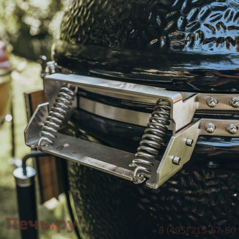 Керамический гриль Monolith Classic Pro Series 2.0 Black с боковыми столиками и подставкой фото 6