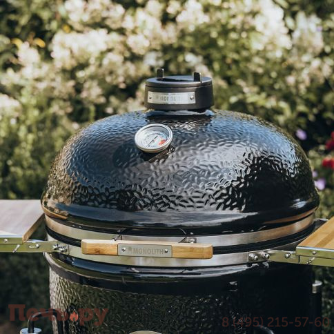 Керамический гриль Monolith Classic Pro Series 2.0 Black с боковыми столиками и подставкой Уцененный фото 6