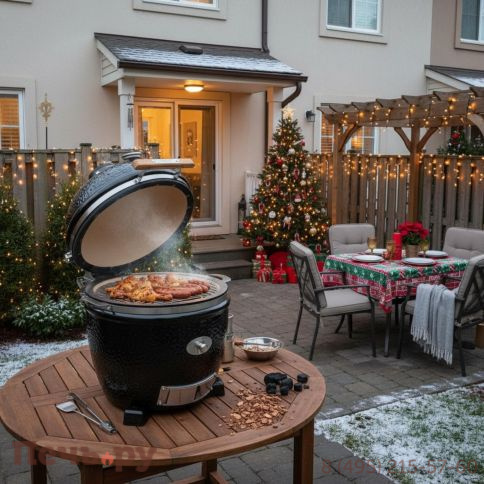 Керамический гриль Monolith Junior Pro Series 2.0 Black без ножек фото 2