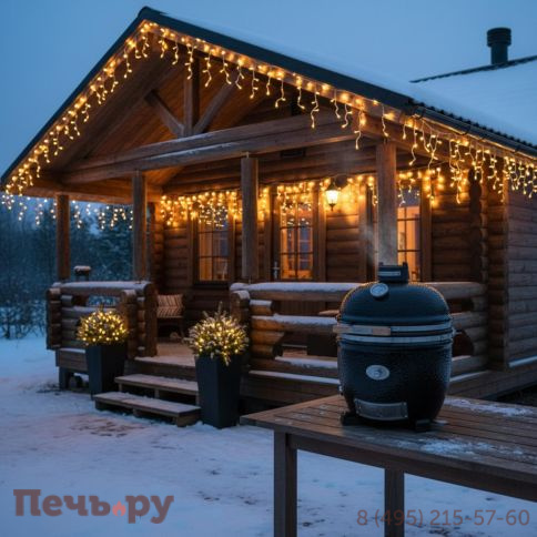 Керамический гриль Monolith Junior Pro Series 2.0 Black без ножек фото 3