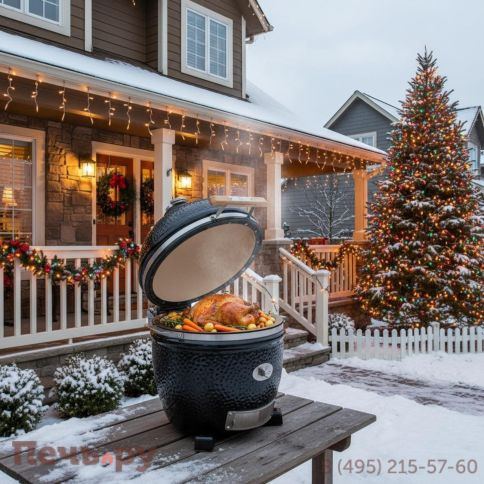 Керамический гриль Monolith Junior Pro Series 2.0 Black без ножек фото