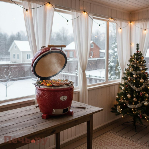 Керамический гриль Monolith Junior Red Pro 2.0 фото 2