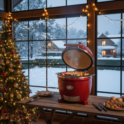 Керамический гриль Monolith Junior Red Pro 2.0 фото