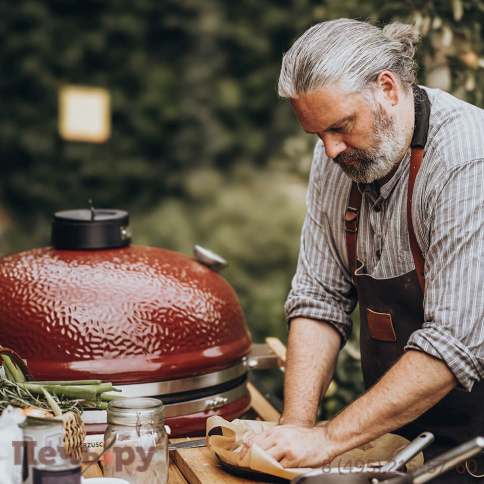 Керамический гриль Monolith Lechef Pro 2.0 Red без боковых столиков и подставки фото 8