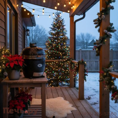 Керамический гриль Monolith Lechef Pro Series 2.0 Black без боковых столиков и подставки фото 3