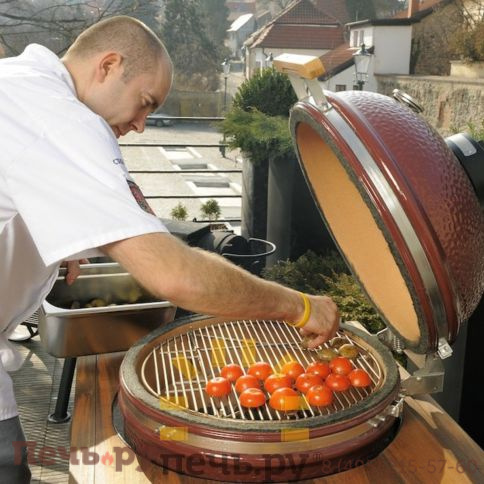 Керамический гриль Monolith Lechef Pro Series 2.0 Black без боковых столиков и подставки фото 4