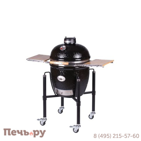 Керамический гриль Monolith Lechef Pro Series 2.0 Black с боковыми столиками и подставкой фото 6