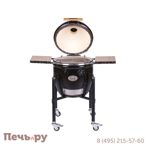 Керамический гриль Monolith Lechef Pro Series 2.0 Black с боковыми столиками и подставкой фото 7