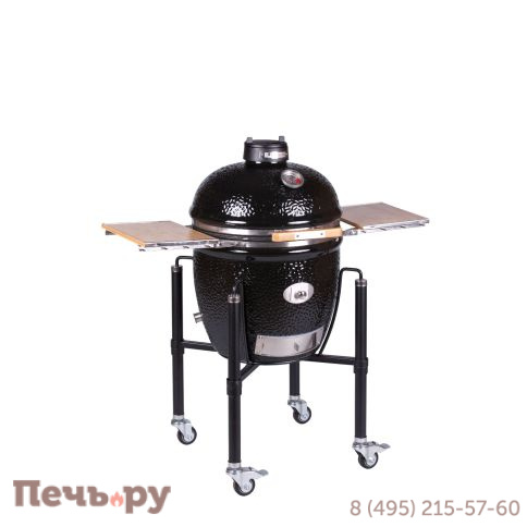 Керамический гриль Monolith Lechef Pro Series 2.0 Black с боковыми столиками и подставкой фото 8
