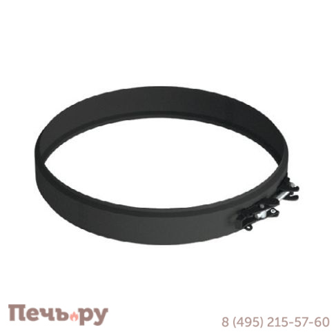 Хомут соединительный Вулкан VBR50 (AISI 439 0,5) с защелкой, черный фото