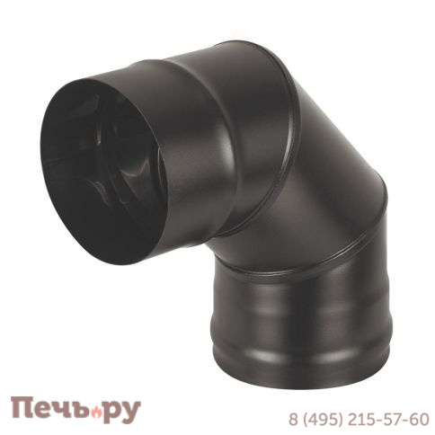 Колено Везувий Black (AISI 430/0,8мм) 90* 3-х секц. фото