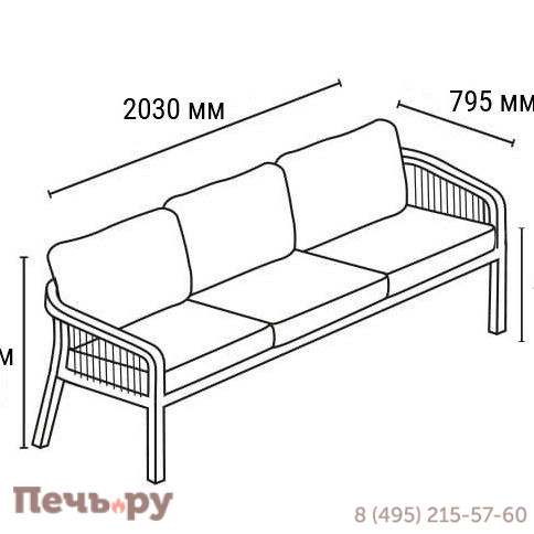 Комплект деревянной мебели Tagliamento Ravona TAG/RAVONA-KD/LOUNGE фото 7