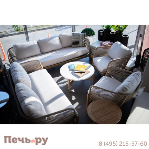 Комплект деревянной плетеной мебели Tagliamento Talara TAG/TALARA/LOUNGE3 фото 2