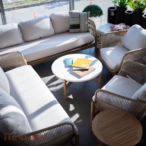 Комплект деревянной плетеной мебели Tagliamento Talara TAG/TALARA/LOUNGE2 фото 6