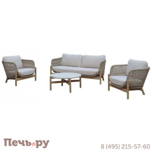 Комплект деревянной плетеной мебели Tagliamento Talara TAG/TALARA/LOUNGE2 фото