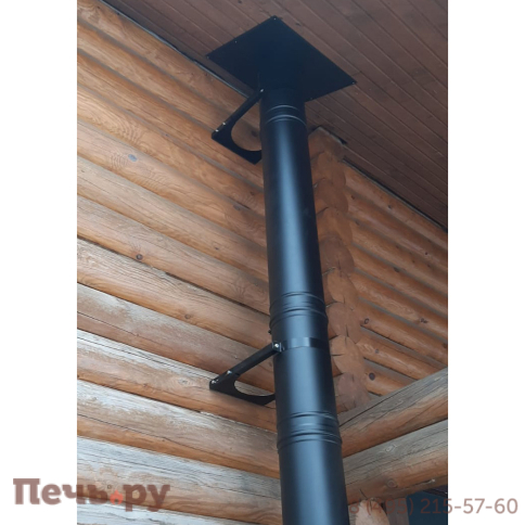 Комплект дымохода Schiedel Permeter, нержсталь, черный, проход через крышу, верхний выход фото 37