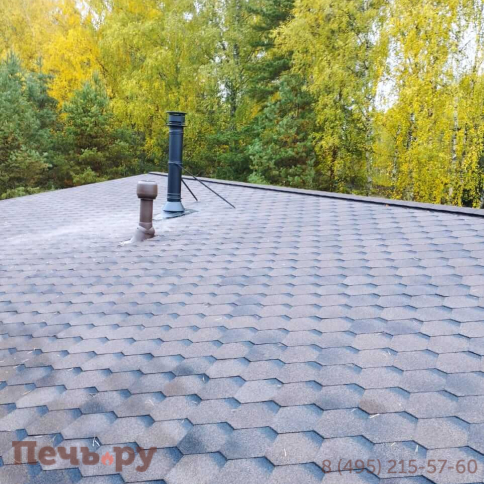 Комплект дымохода Schiedel Permeter, нержсталь, черный, проход через крышу, верхний выход фото 42