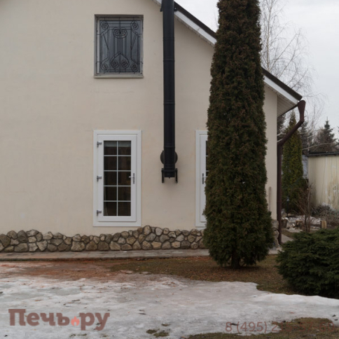 Комплект дымохода Schiedel Permeter, нержсталь, черный,  проход через стену, задний выход + изоляционные материалы фото 31