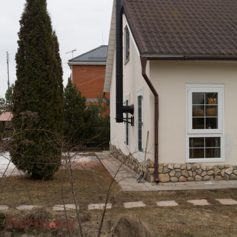 Комплект дымохода Schiedel Permeter, нержсталь, черный,  проход через стену, задний выход + изоляционные материалы фото 32