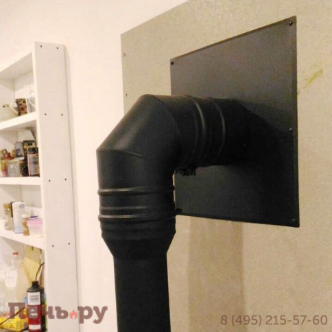 Комплект дымохода Schiedel Permeter, нержсталь, черный,  проход через стену, задний выход + изоляционные материалы фото 36