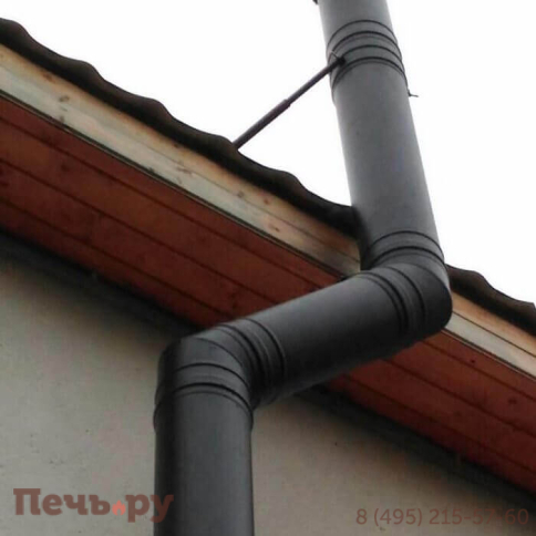 Комплект дымохода Schiedel Permeter, нержсталь, черный,  проход через стену, задний выход + изоляционные материалы фото 38