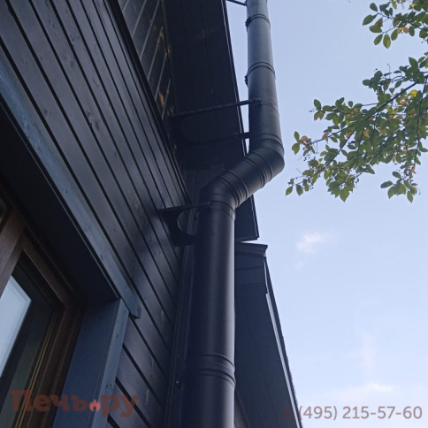 Комплект дымохода Schiedel Permeter, нержсталь, черный,  проход через стену, задний выход + изоляционные материалы фото 41