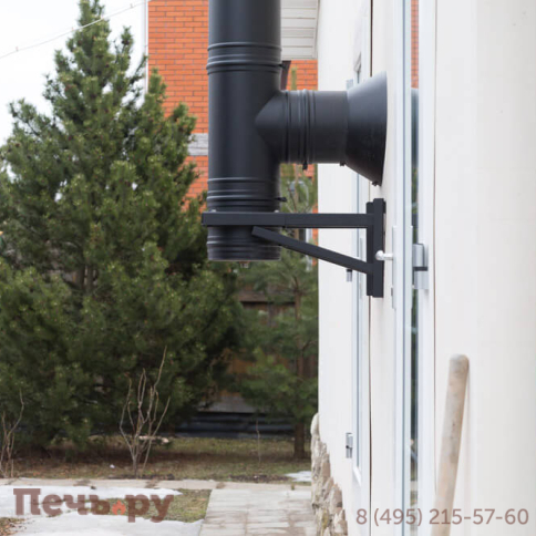 Комплект дымохода Schiedel Permeter, нержсталь, черный,  проход через стену, задний выход + изоляционные материалы фото 44