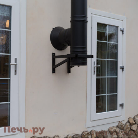 Комплект дымохода Schiedel Permeter, нержсталь, черный,  проход через стену, задний выход + изоляционные материалы фото 45