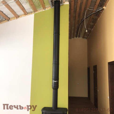 Комплект дымохода Schiedel Permeter Ultra, нержсталь, черный, проход через крышу, верхний выход + изоляционные материалы фото 24