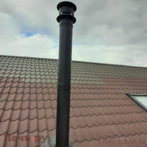 Комплект дымохода Schiedel Permeter Ultra, нержсталь, черный, проход через крышу, верхний выход + изоляционные материалы фото 29