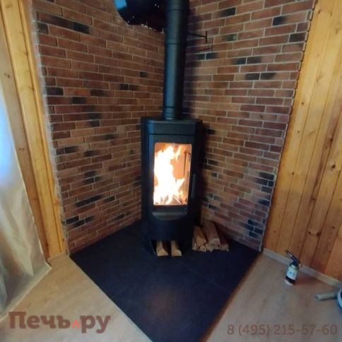 Комплект дымохода Вулкан, нержсталь, черный, проход через стену, верхний выход фото 10