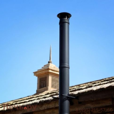 Комплект Феррум BlackSide, нержсталь, черный, проход через крышу, верхний выход фото 13