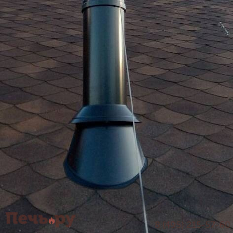 Комплект Феррум BlackSide, нержсталь, черный, проход через крышу, верхний выход фото 14