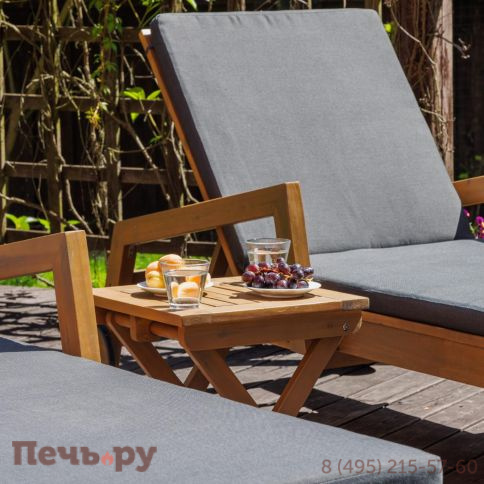 Комплект из 2-х шезлонгов Royal Family PAOLO из акации и столика LUCIO фото 2