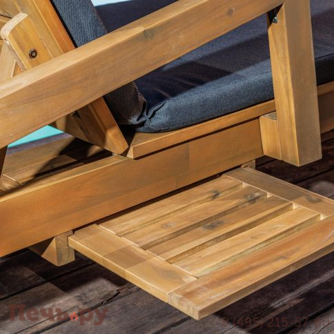 Комплект из 2-х шезлонгов Royal Family PAOLO из акации и столика LUCIO фото 5