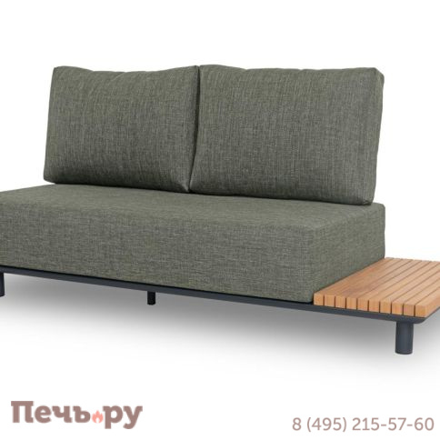 Комплект лаунж мебели Brafritid Goteborg, антрацит/натуральный, алюминий/тик фото 6