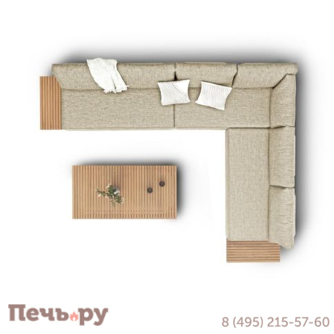 Комплект лаунж мебели Brafritid Goteborg, бежевый/натуральный, алюминий/тик фото 5