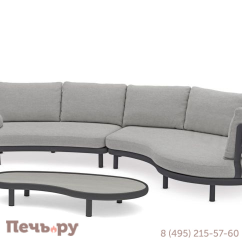 Комплект лаунж мебели Brafritid Gotland, антрацит/серый, алюминий фото 9