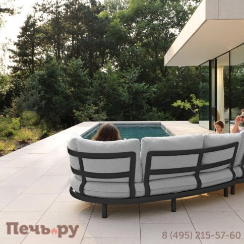 Комплект лаунж мебели Brafritid Gotland, антрацит/серый, алюминий/тик фото 4